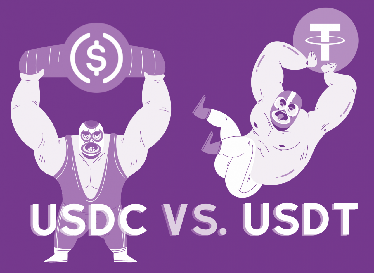 Các khoản vay của USDT vs USDC